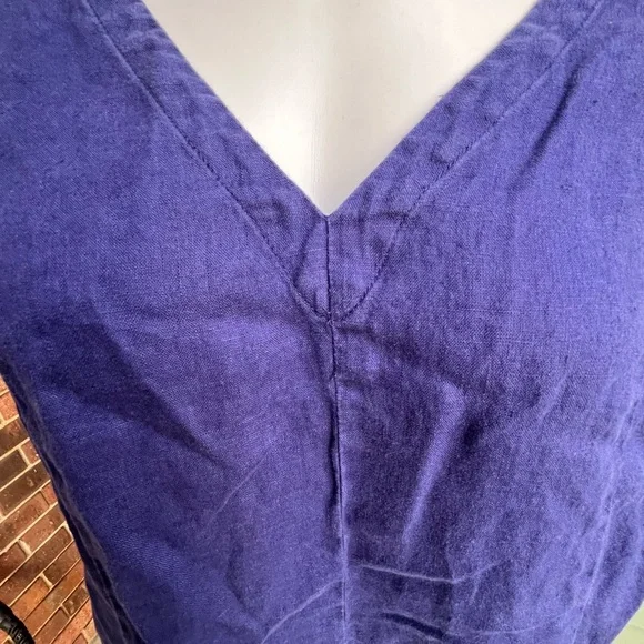 Women’s Linen  Purple Shirt - Picture 3 of 5